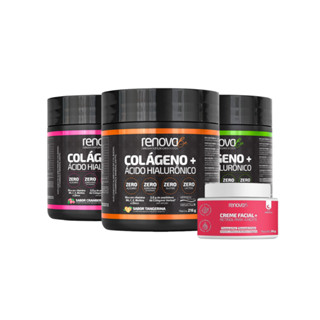Kit 3 Colágenos Renova Be com Ácido Hialurônico Haplex Plus Verisol e Biotina