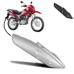 Protetor Escapamento Escape Moto Honda Nxr Bros 150 2009 2010 2011 2012 2013 2014 Preto Fosco Prata
