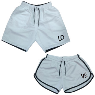Kit Shorts Casais Moda Praia Conjunto Verão Bermudas Para Casal Iguais