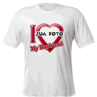 Camisa Personalizada Coração I LOVE MY GIRLFRIEND - I LOVE MY BOYFRIEND
