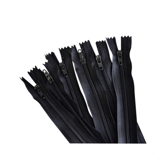 Kit 10 Zíperes de Nylon Fino 18cm