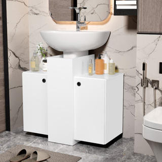 Gabinete Armário Banheiro Pia De Coluna 2 Portas Demetrio - Cores em Oferta na Shopee