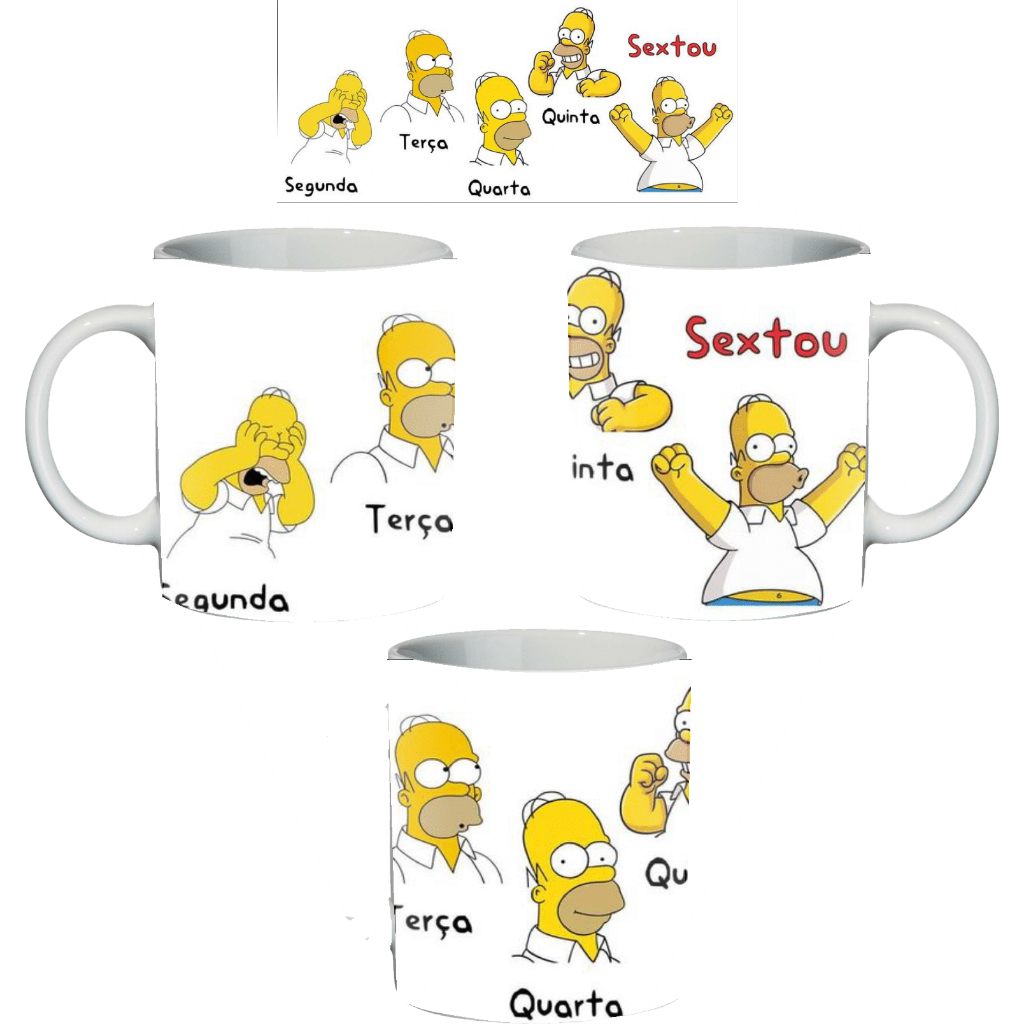 Caneca Homer Simpson Sextou