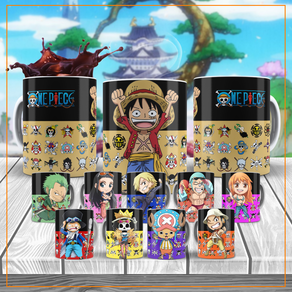 Caneca Personalizada Porcelana One Piece Monkey D. Luffy- Anime, Série, Lembrancinha, presente, aniversário, dia dos namorados, dia dos professores, dia das crianças, natal