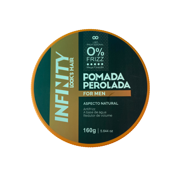 Pomada Perolada Infinity Look's Hair For Men Aspecto Natural 160g
