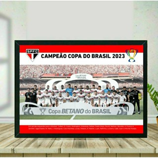 Placa Quadro Decorativo Pôster São Paulo campeão da Copa do Brasil 2023 Decoração Tricolor SPFC