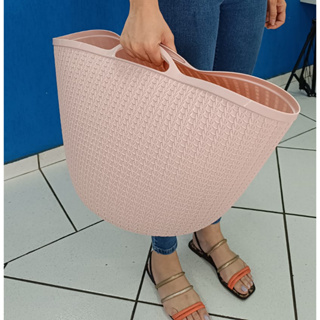 Cesta Redonda Trama com alças reforçadas de 25,5 L - qualidade Plasútil em Oferta na Shopee