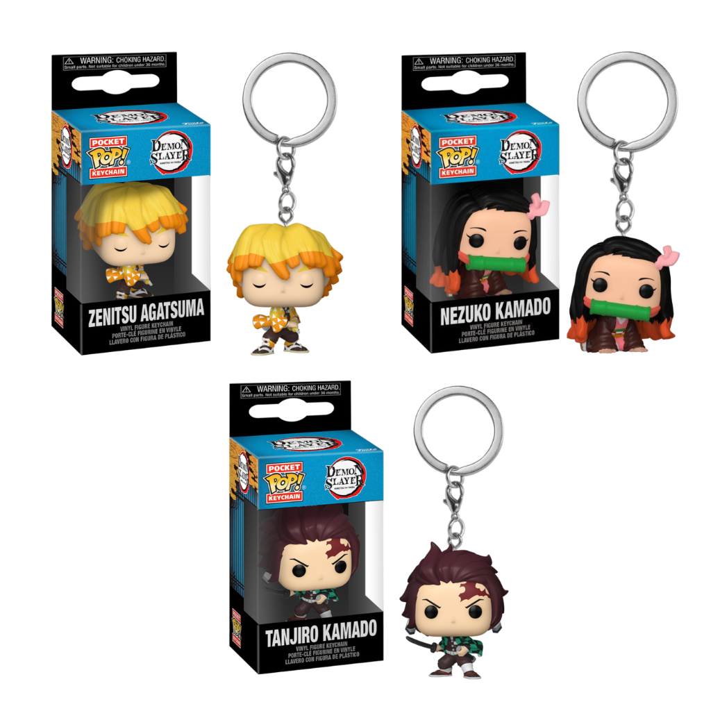 Chaveiro Funko Pop Keychain Kimetsu no Yaiba Demon Slayer Zenitsu Tanjiro Nezuko Kamado