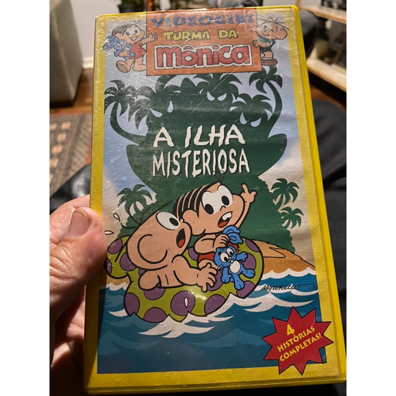 VHS VIDEOGIBI TURMA DA MÔNICA A ILHA MISTERIOSA 4 HISTÓRIAS