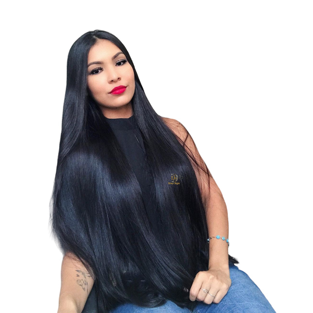 Cabelo Liso Bio Vegetal Sleek Pacotão Com Volume 300g 75cm 9Telas BIO HUMANO - ENVIO IMEDIATO