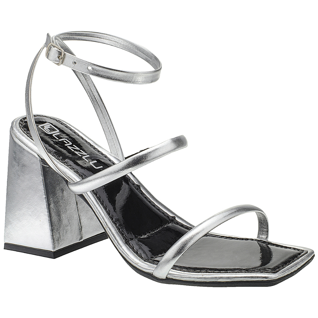 Sandália Feminina Salto Quadrado Bloco Grosso Moda Lazzlu - Women Shoes
