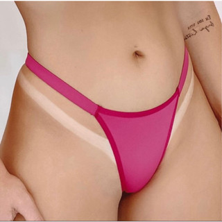 Promoção Kit 5 Tangas Fio Duplo Com Tirinhas Coloridas Sexy Microfibra
