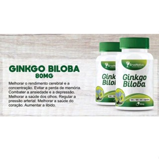 Ginkgo Biloba 80 mg | 100 cápsulas | Erva Nativa