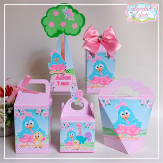 Kit Caixas Personalizadas Galinha Pintadinha Rosa Candy - Lembrancinhas para festa