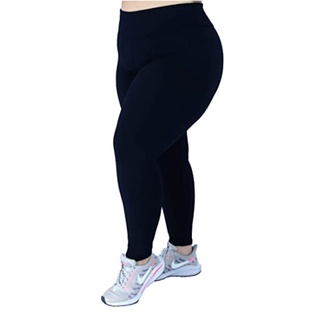 Calça Legging Plus Size  Cós Alto Suplex