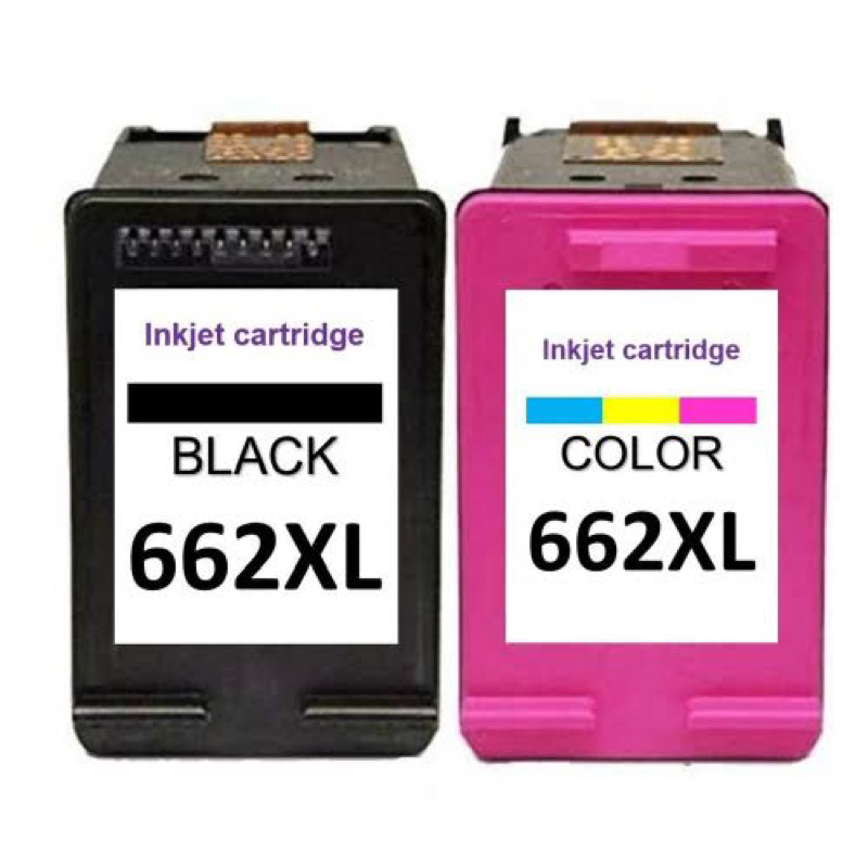 Kit com 2 Cartuchos 1 662 XL Black E 1 662 Color Compatíveis 15 ML