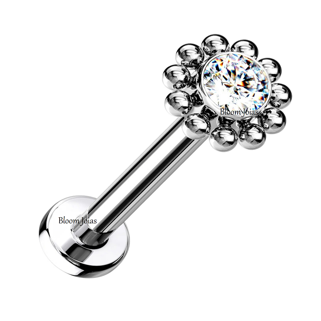 Piercing Labret 100% Titânio Com Zircônia Cluster Indiano Bolinhas em Oferta na Shopee