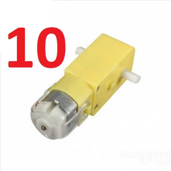 Motor 3 a 6v dc com Caixa de Redução Chassi Carro [10 unidades]