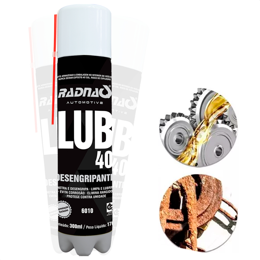 Spray Lubrificante Desengripante LUB40 Anti Ferrugem Anti Corrosivo - Radnaq 300ml em Oferta na Shopee