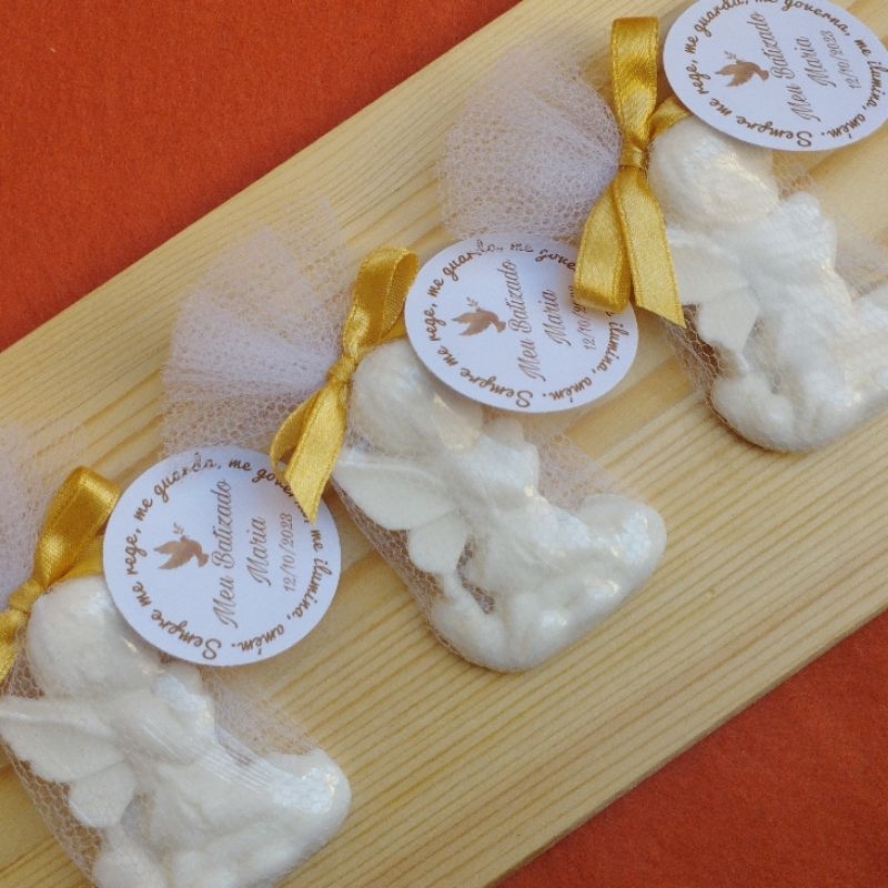 50 lembrancinhas batizado , primeira eucaristia , primeira comunhão. sabonete anjinho perfumado