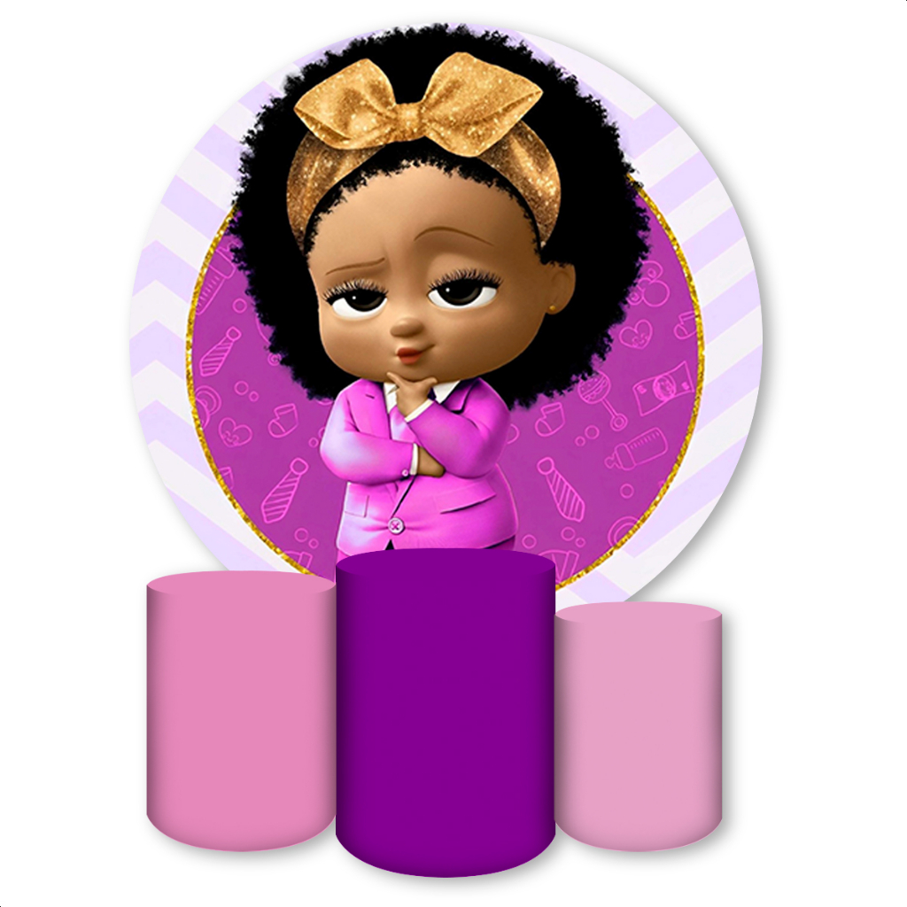 Painel Redondo e Capas de Cilindro Sublimados Tema Desenho Animado P. C em Oferta na Shopee