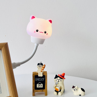 Luz Noturna USB Para Quarto De Gato Fofo Com Interruptor De Temporização De Controle Remoto