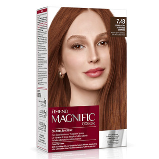 Amend Kit Coloração Magnific Color 7.43 Louro Médio Acobreado em Oferta na Shopee