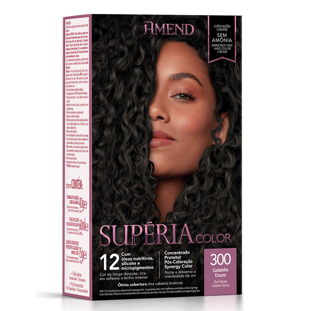 Amend Kit Tonalizante Supéria Color 300 Castanho Escuro em Oferta na Shopee