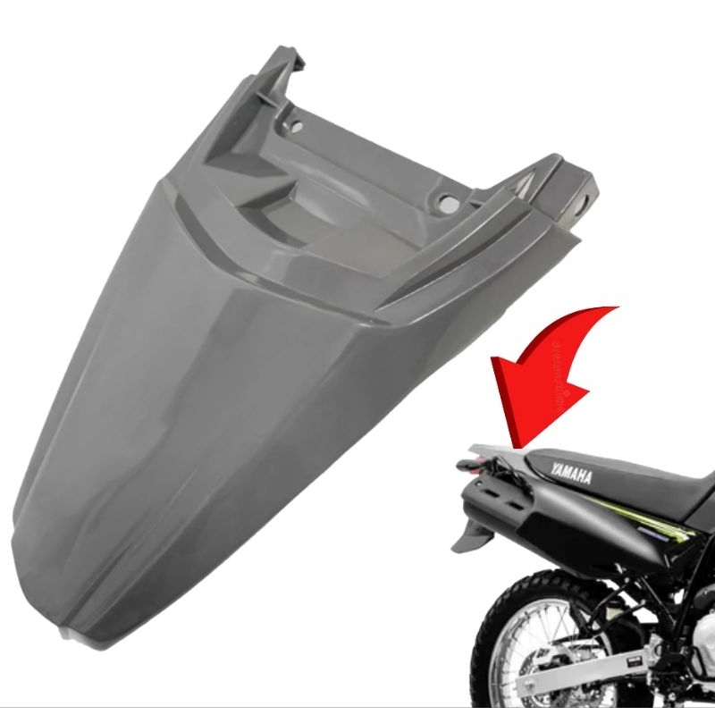 carenagem traseira rabeta yamaha lander 250 cinza Ano 2007 a 2017 paralama traseiro
