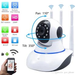 câmera iP robô 3 antenas wifi visão noturna full HD 360º microfone áudio babá eletrônica robozinho sem fio app yoosee