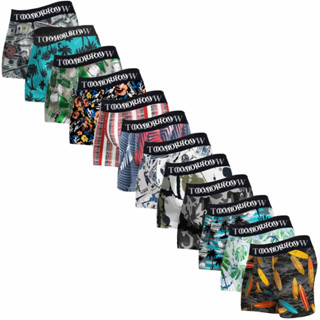 10 cuecas microfibra box boxer estampadas adulto