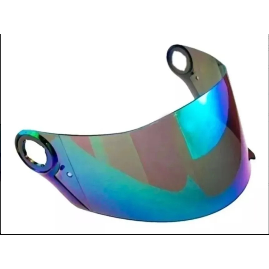 Viseira 2.2 Injetada Compatível Capacete LS2 FF358 / FF396 e Helt Strada Iridium Camaleão Rainbow