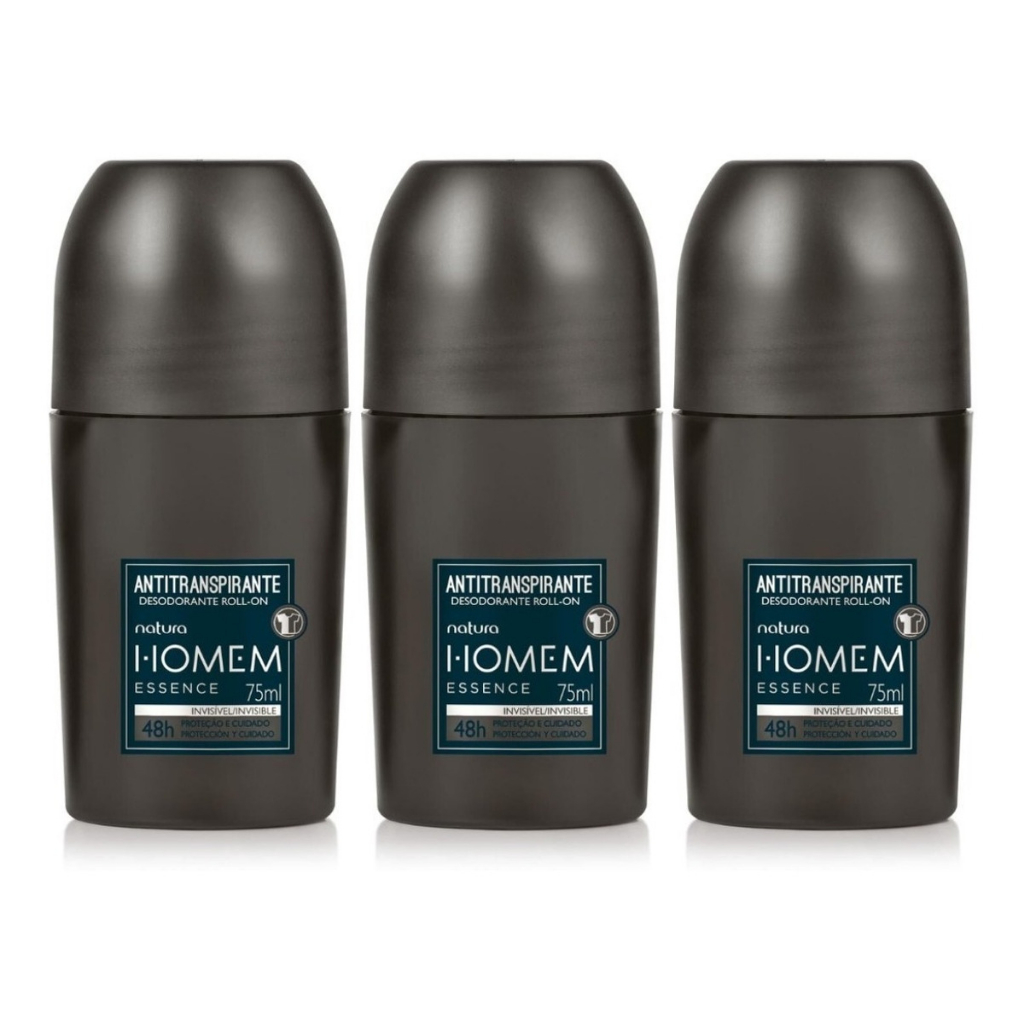 Natura Kit C/3 Desodorante Rollon Homem Essence 75ML