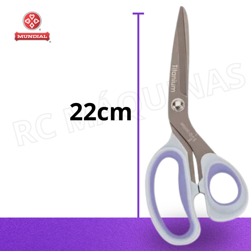 Tesoura Titânio Profissional Alfaiate, Costura e Multiuso Mundial 8 Polegadas (22cm) ref - T-506-C8-8