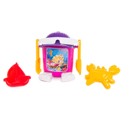 Balde Praia Princesas Estilo Barbie Rosa - Brinquedo C/6 unidades - Para Meninas Se Divertirem Nas Praias E litorais