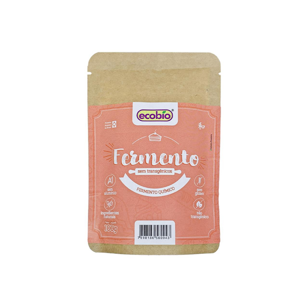 Fermento Químico Natural Sem Transgênicos - Ecobio - 100g