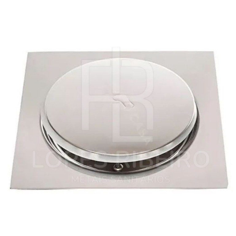 Ralo Inteligente Click Para Banheiro 15x15 Cm Inox