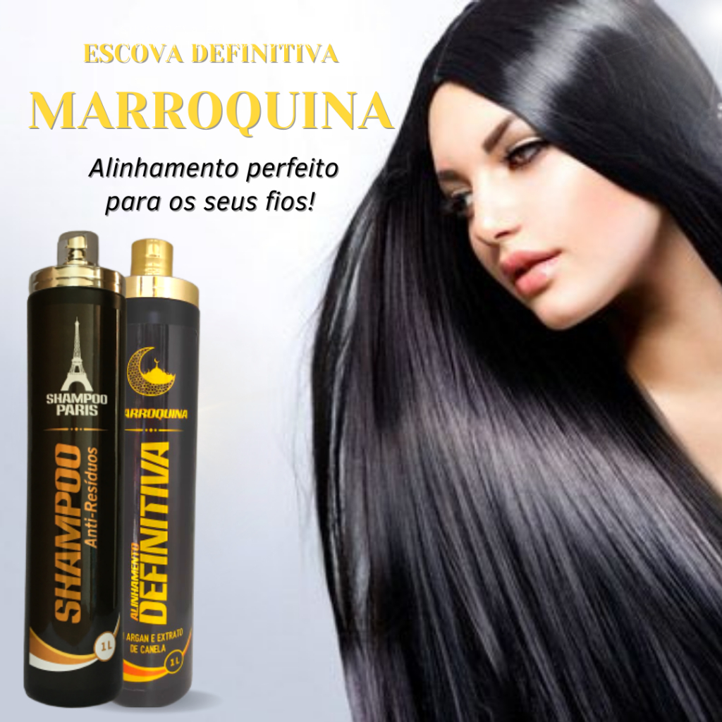 KIT ESCOVA PROGRESSIVA DEFINITIVA + SHAMPOO PROFISSIONAL