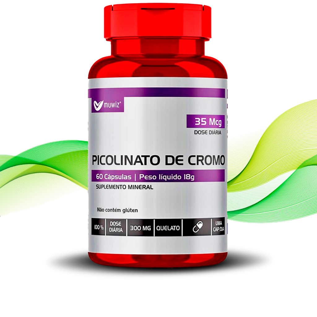 Picolinato de Cromo Muwiz 60 Cápsulas 500mg c/ Quelato - Envio Turbo