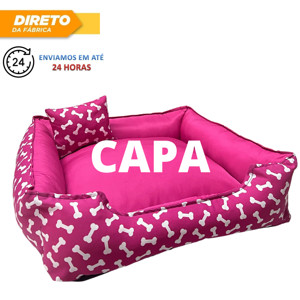 Capa Cama luxo M / G / GG / EXTRA G com ziperes (SEM ENCHIMENTO) Cão e Gato