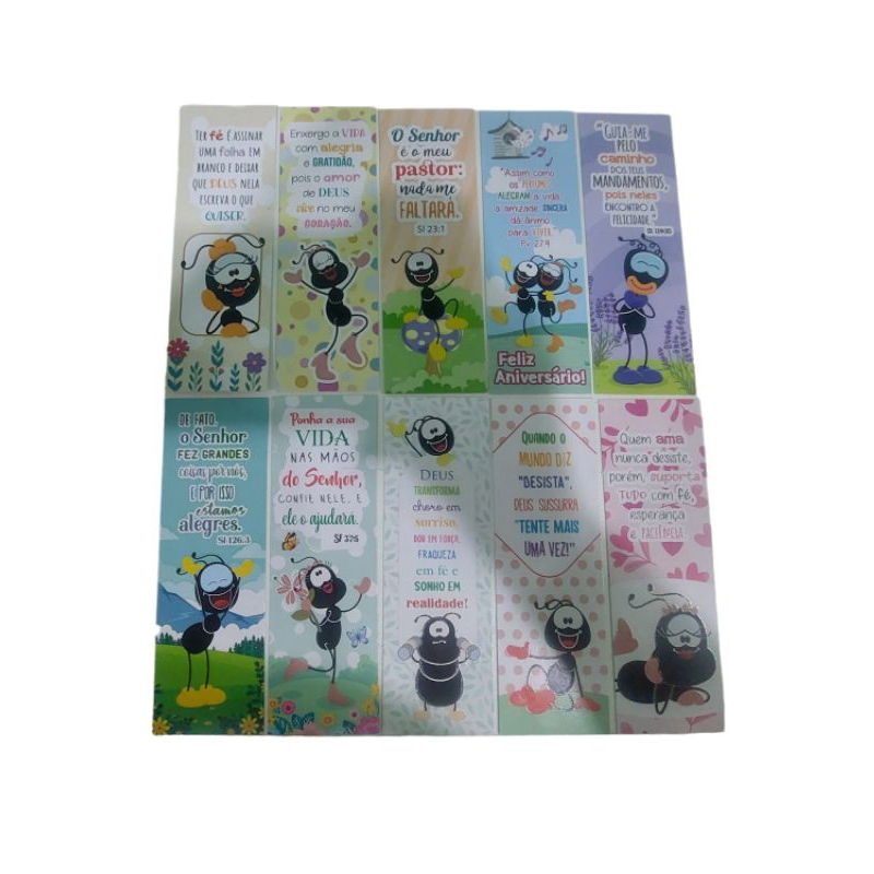 Marca Página Smilinguido Kit com 10 Unidades Diversos em Oferta na Shopee