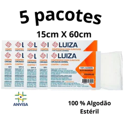 5 un Compressa De Gaze Algodonada Luiza - América Gaze Com Algodão Para Procedimentos Médicos Curativos