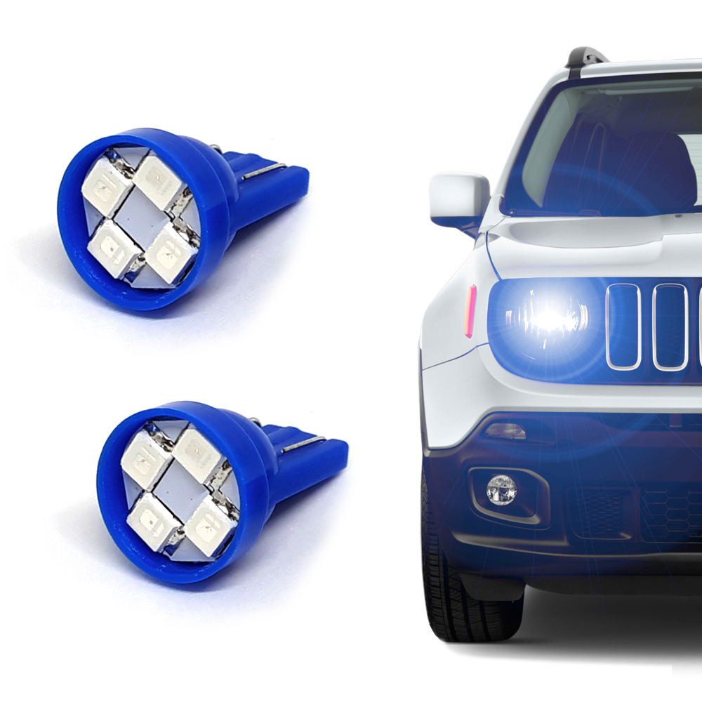 Par Lâmpadas T10 Led Pingo Lanterna Azul 12v 5w Carro Moto Fratelli Lanterna Meia Luz Farolete Luz de Presença