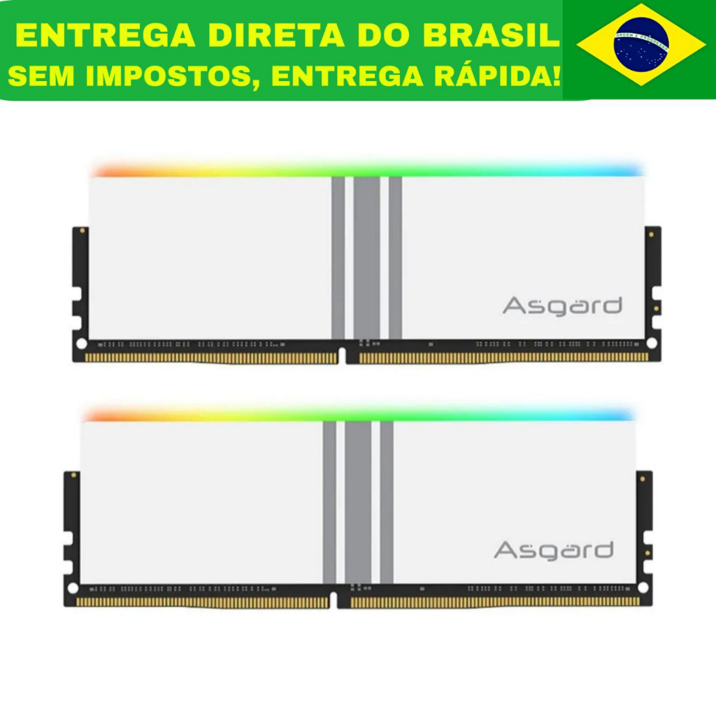 MEMÓRIA RAM ASGARD PREMIUM VALKYRIE V5 RGB 16GB DDR4 3200 Mhz NOVA LACRADA