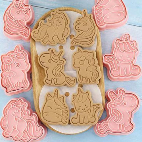 KIT Cortador Molde Marcador Unicórnio Biscuit Pasta Americana Confeitaria em Oferta na Shopee