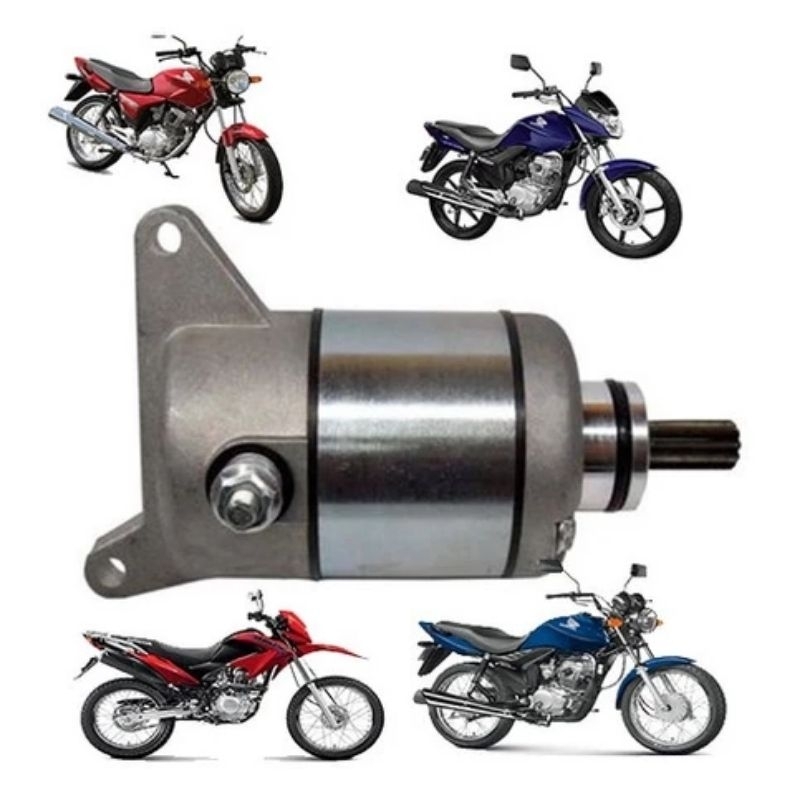 Motor Arranque Partida Titan 150 Mix Fan 150 NXR 150 Bros Todas CG Fan 125 Após 2009
