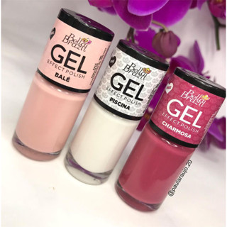 Kit Outubro Rosa 3 Esmaltes Efeito Gel Bella Brazil 9ml