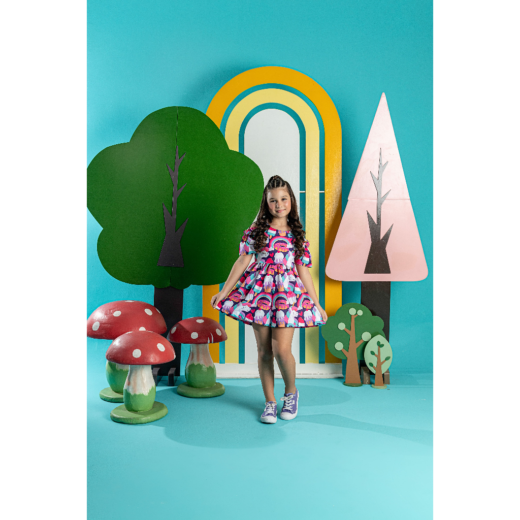 Macaquinho Estampado Detalhe No Ombro Macacão Moda Luxo Delicado Menina Infantil Mini Diva Blogueira Verão Passeio Lazer Casual Modinha Mini Diva Blogueirinha Fresquinho Fresco