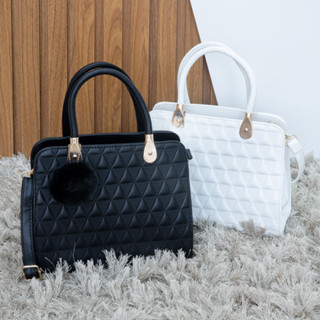 Bolsa Feminina Lateral E Mão Alça Regulável Com Pompom Lançamento