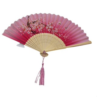 Leque Oriental de Mão Estilo Retro Bem Delicado 01 Unidade